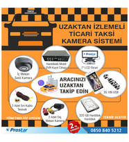 Ticari Taksiler Için Uzaktan İzlemeli Kamera Sistemi Seti
