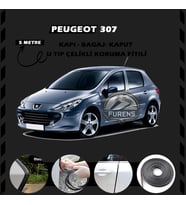 Peugeot 307 Oto Araç Kapı Koruma Fitili 5metre Parlak Siyah Renk