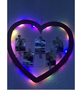 Babalara Özel Kalp Çerçeveli Led Işıklı Fotoğraf Albümü