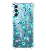 PrintiFy Samsung Galaxy M34 5G Uyumlu Nazar Boncuğu 3 Baskılı Şeffaf Köşe Korumalı Antişok Kılıf