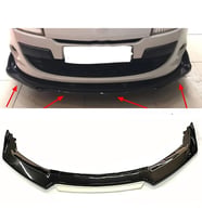 Renault Megane Mk3 Beyaz Renkli Şeritli Dilli Ön Lip 4 Prç Parlak Siyah ABS 2009 - 2016