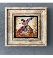 Çerçeveli Taş Duvar Dekoru 20x20 Semazen