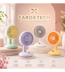 USB Masaüstü Mini Fan – Sessiz Çalışan, Ayarlanabilir ve Taşınabilir Vantilatör