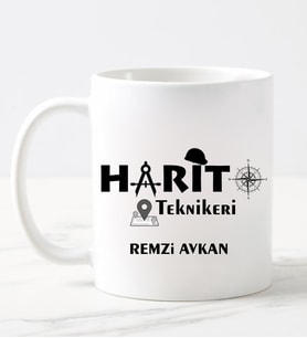 Harita Teknikeri Kupa Bardağı Beyaz