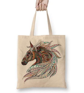 Color Horse Bez Çanta Uzun Saplı