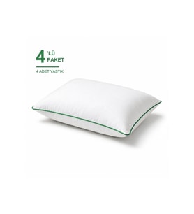 Eco Biyeli Yastık 4'li Paket 50x70 cm 700 gr Boncuk Silikon Elyaf Dolgulu -
