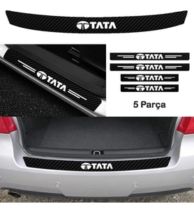 Tata Telcoline İçin Uyumlu Aksesuar Oto Bağaj Ve Kapı Eşiği Sticker Set Karbon