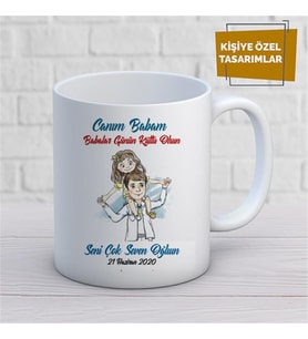 Kişiye Özel İsim Yazılabilir Canım Babam Babalar Günün Kutlu Olsun Kupa Bardak