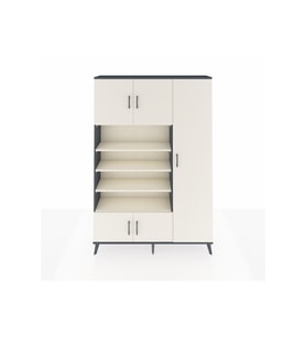 Arges Dolap 11 Raflı 5 Kapaklı 132x30x195 Antrasit-Aytaşı/Aytaşı