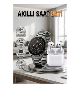 Akıllı Saat ve Bluetooth Kulaklık Seti Arama Cevaplama Bildirim Takibi ANC Özellikli