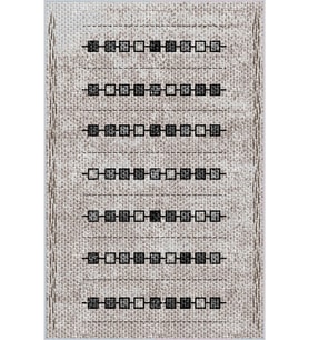 Eliana Home Baskılı, Yıkanabilir Kaymaz Taban Salon Halısı LNA0143-SD1015 100x150 cm (Bej)