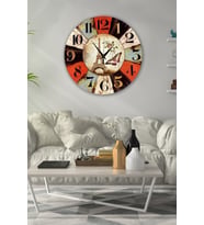 bilge Tasarım retro Duvar Saati 35 x 35 CM (Karışık)