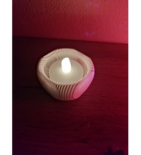 Mini Şamdan Mumluk Decor Mum Dahil Beyaz Renk Masa Dekor