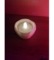 Mini Şamdan Mumluk Decor Mum Dahil Beyaz Renk Masa Dekor (Çok Renkli)