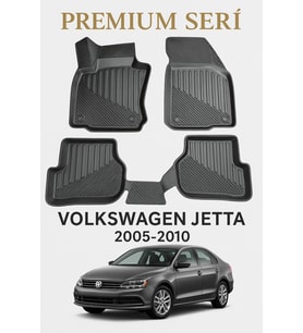Volkswagen Jetta 2005-2010 Uyumlu 3D Oto Paspas Premium