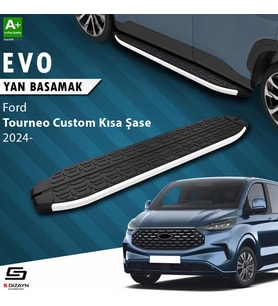 S-Dizayn Ford Tourneo Custom 2 Kısa Şase Evo Aluminyum Yan Basamak 223 Cm 2023 Üzeri A+ Kalite