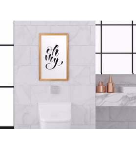 BK Home Banyo Tuvalet Dekoratif Retro Ahşap Tablo-2