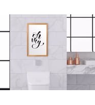 BK Home Banyo Tuvalet Dekoratif Retro Ahşap Tablo-2