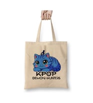 Kpop Demon Hunters Cats Kedi Kdrama Beyaz Bez Çanta Uzun Saplı Alışveriş Çantası Plaj Çantası