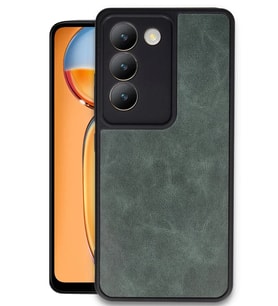 V30 Lite 4G Kılıf Aras Deri Kapak - Koyu Yeşil