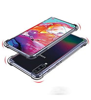 Coverzone Galaxy A30S ile uyumlu K?l?f Z-Nitro Anti Shock Silikon Kapak Kamera Korumal? Anti?ok Airbag K�?e Korumal? Silikon ?effaf K?l?f
