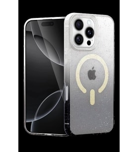 Apple iPhone 16 Pro Uyumlu Pummel Shiny Magsafe Kapak - Siyah