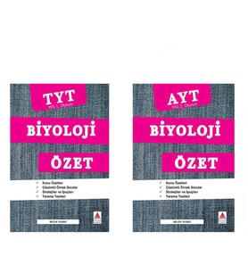 Delta Kültür TYT ve AYT Biyoloji Konu Özetleri Seti 2 Kitap