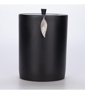 Leaf Çöp Kovası Siyah Gümüş