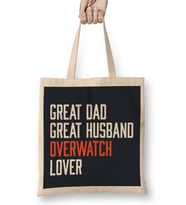 Great Dad Great Husband Overwatch Lover Bez Çanta Uzun Saplı