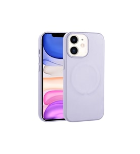 Apple iPhone 11 Uyumlu Kılıf PU Deri M-safe Wireless Şarj Özellikli Zore Derix Kapak (Lila)