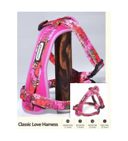 5003-H3S Neoprene Kalpli&Çiçekli Desenli Koşum Tasma 1,6 cm. 23 Kg.