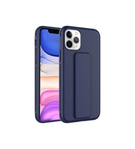 Apple iPhone 11 Pro Max Uyumlu Kılıf Zore Qstand Kapak (Lacivert)
