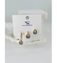 Zirkon Taşlı Ülü Kombin Küpe - Kp00368