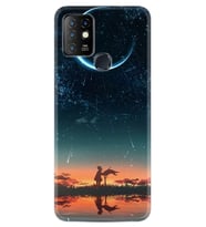 INFINIX Hot 8 9 10 11S Hot 10 Play 10T Kılıf Desemli Silikon Ay ve Kız 1720