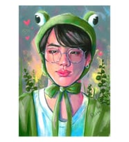 Jin Kurbağa Tablo Ahşap Poster Dekoratif Kod4563