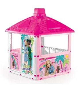 Dolu Barbie Ev İç ve Dış Mekan Uyumlu, Kolay Kurulumlu Pembe Çocuk Oyun Evi