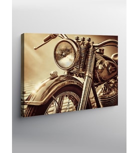 Kanvas Tablo Vintage Motosiklet Çizimi
