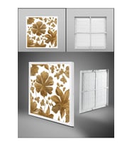 Yaprak Desenli Led Avize, 60x60 led panel armatür, 60watt, beyaz ışık, gün ışığı tercihe bağlı lamba