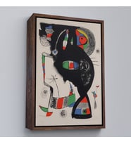 Çerçeveli Joan Miro - 42 Rue Blomet Tablo (Beyaz)
