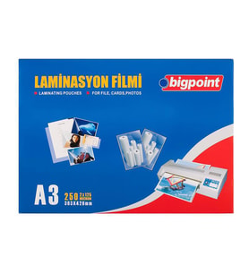 Bigpoint BP693 Laminasyon Filmi A3 125 Mikron 100'lü Kutu