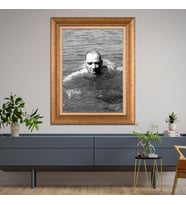 Altın Paspartulu Atatürk  Çerçeveli Tablo C452 (Gold)