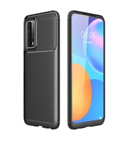 Huawei P Smart 2021 Kılıf Auto Focus Karbon Kapak - Siyah