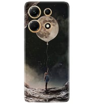 Infınix Note 30 Kılıf Resimli Desenli Baskılı Silikon Moon Baloon 1368