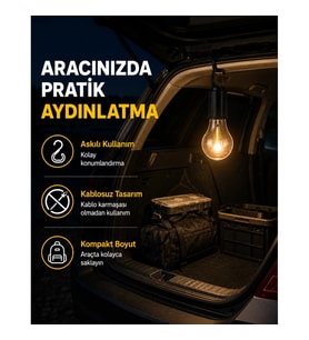 Mey İthalat® Çok Yönlü Asma Kancalı Kamp Işığı