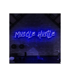 MUSCLE HUSTLE Yazılı Neon Tabela