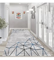 Eliana Home Dijital Baskı Yıkanabilir Kaymaz Taban Salon Halısı Ve Yolluk LN014-FNL268 (Gri)