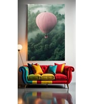 UÇAN BALON V2 Ev Duvar Salon Güzellik Salonu Ofis Dükkan Dekarasyon Kanvas Tablo (Çok Renkli)