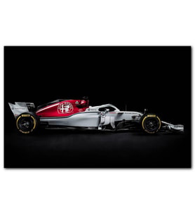 Cakatabloo Siyah Arkaplan Alfa Romeo F1 MDF Tablo