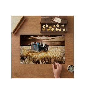Terkedilmiş Traktör - Buğday Tarlası Tasarımı 240 parça Ahşap Puzzle Ahşap Kutuda MP07016
