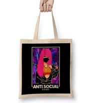 Anti Social Anime Girl Vaporwave Kawaii Aesthetic Bez Çanta Uzun Saplı